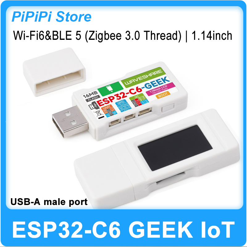 Diy Electronics - Papan Pengembangan ESP32-C6 GEEK Layar LCD