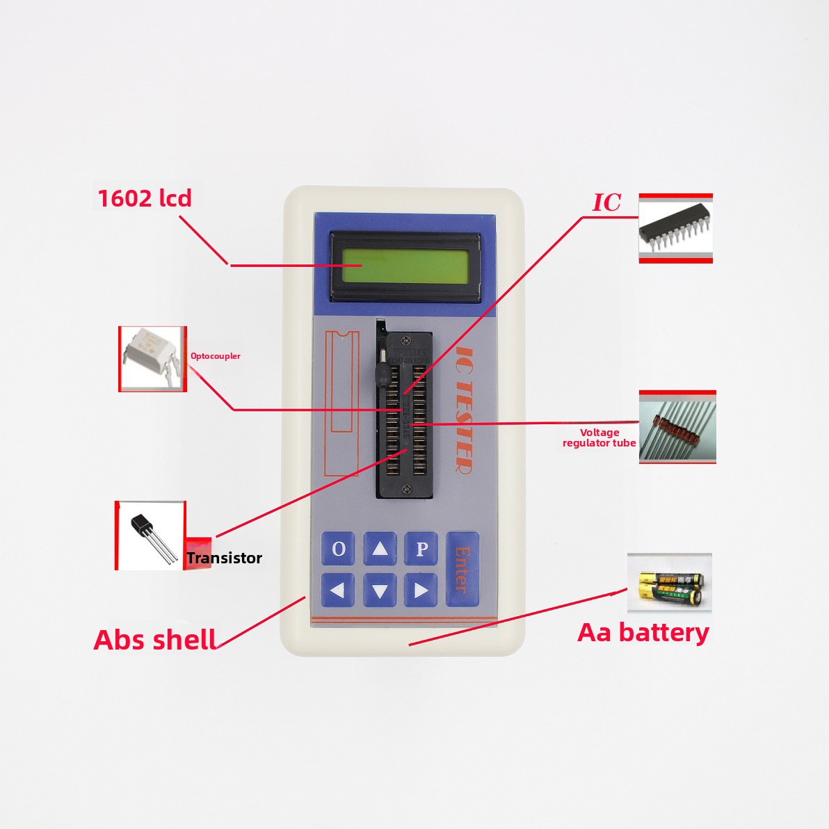 Diy Electronics Lab Equipment - Penguji Transistor IC TSH‑06F untuk Bengkel