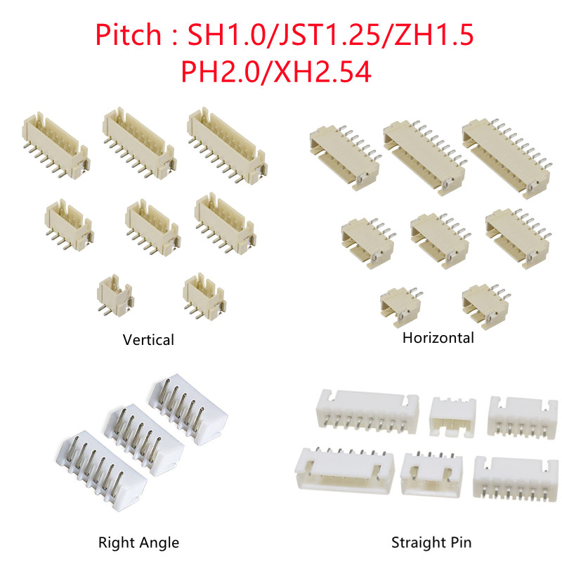 Male Female Header Pin - SH/JST/ZH/PH/XH Pitch 1.0MM 1.25MM 2.0MM 2.54MM