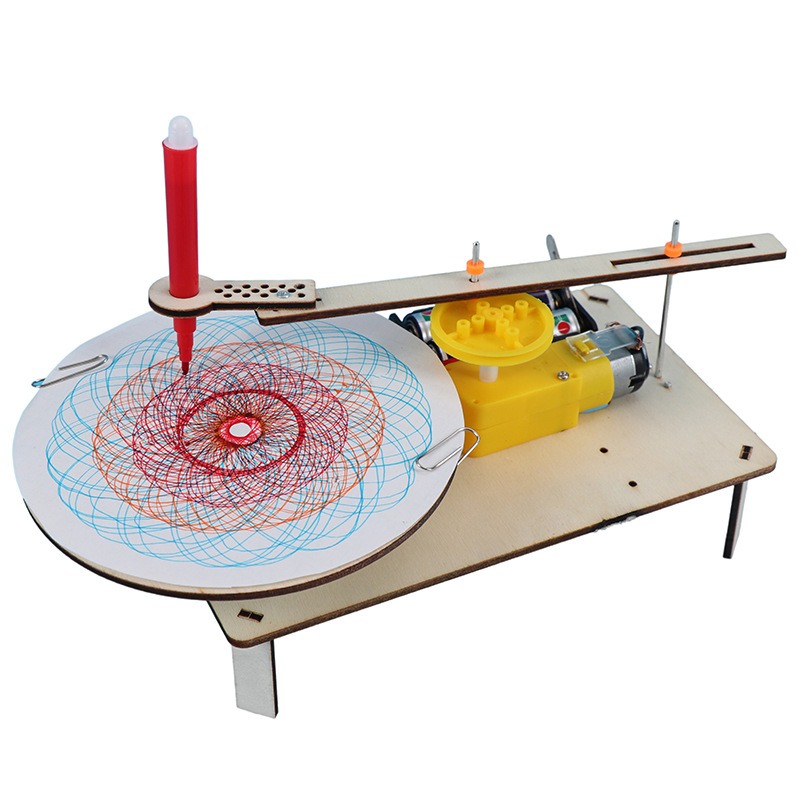 Diy Kit Elektronik - 1-3Pcs Mainan Robot Gambar Elektrik Kayu