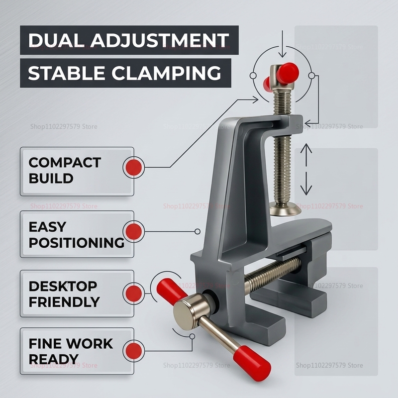 Penjepit Meja Mini Aluminium u - Diy Electronics Table ulasan dan harga