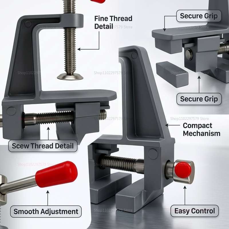 Penjepit Meja Mini Aluminium u - Diy Electronics Table ulasan dan harga