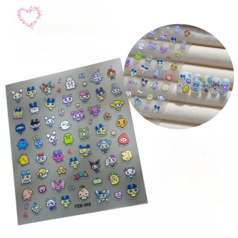 Stiker kuku 3D relief elektron - Diy Kit Elektronik ulasan dan harga