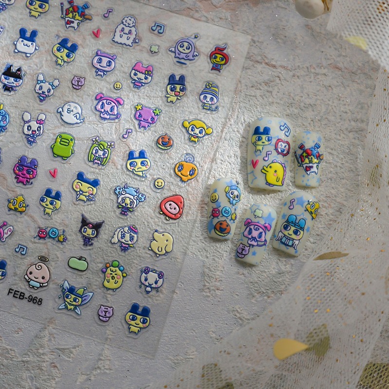 Stiker kuku 3D relief elektron - Diy Kit Elektronik ulasan dan harga